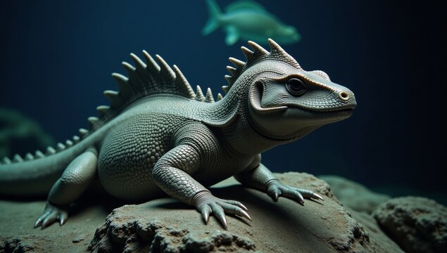 Early marine reptile named Cymbospondylus a predatory Ichthyosaur from the Triassic period residing primarily in Germany  Nevadas oceans