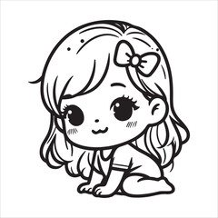 Obraz premium Cute Baby Vector Art Illustration