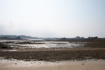 Paysage de Bretagne au site du Gouffre à Plougrescant