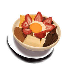 Coconut milk  egg yolk ice cream