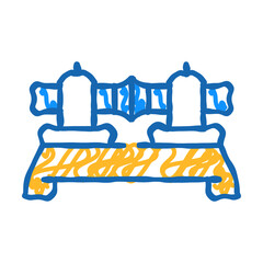 butt welding doodle icon sketch vector. butt welding sign. isolated symbol illustration