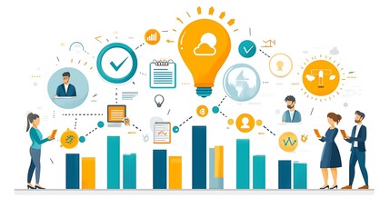 A team ignites ideas, charting a path towards growth and shared success.