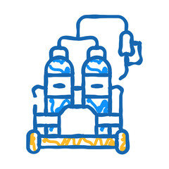 gas welding doodle icon sketch vector. gas welding sign. isolated symbol illustration