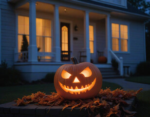 halloween pumpkin in the night