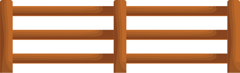 Simple wooden fence made of planks and posts separating space