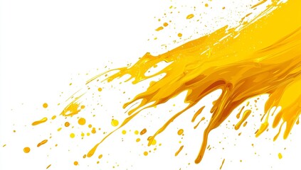 Vector background with yellow splash shapes on a white background, vector...