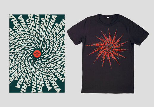 Stylish Circular Typography Poster Layout