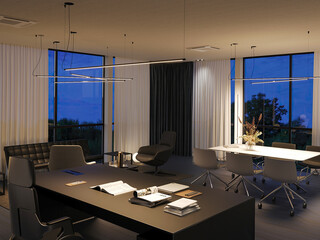 office interior with desk