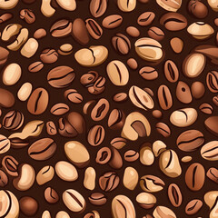 Obraz premium coffee bean illustration pattern background