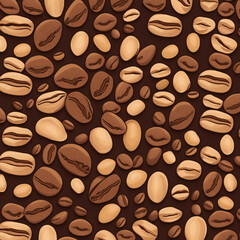 Obraz premium coffee bean illustration pattern background