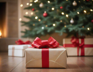 christmas tree and gifts