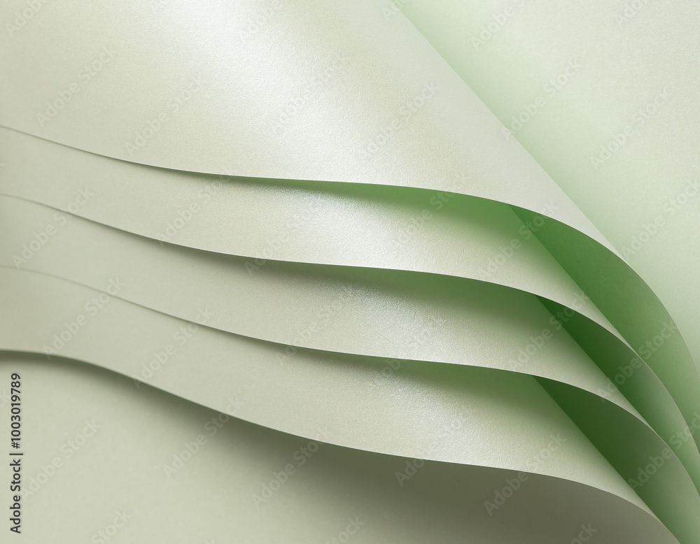 Poster paper with a luxurious texture and glowing gradient in soft, frosted mint and pale green tones. the 