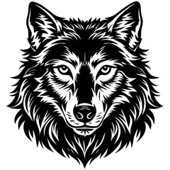 wolf head vector