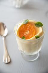 dessert, gourmet, restaurant, food, plate, cuisine, delicious, desserts, sweets, sweet, ice cream, citrus, orange, decadent