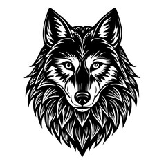 Naklejka premium wolf head vector