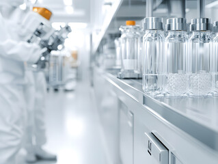 Sterile biotechnology lab with robotic systems