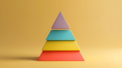 Hierarchy Icon Layout Design 3D