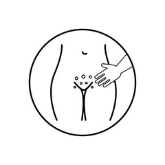 women intimate wash icon vector eps