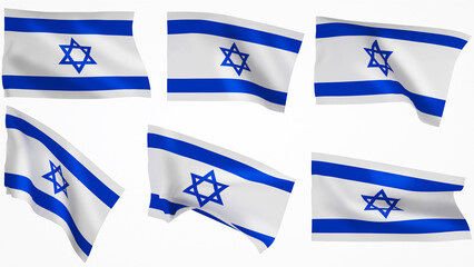 national flag background image,wind blowing flags,3d rendering,Flag of Israel