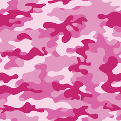 
pink camouflage pattern seamless fabric texture, fashion print for girls, classic design