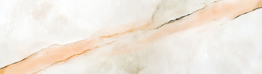 A smooth, elegant surface with subtle peach veins on a soft cream background, ideal for countertops or decorative applications.