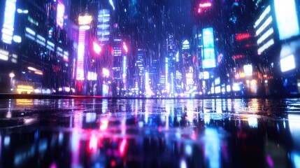 Futuristic Cityscape in Hyperrealistic Digital Art
