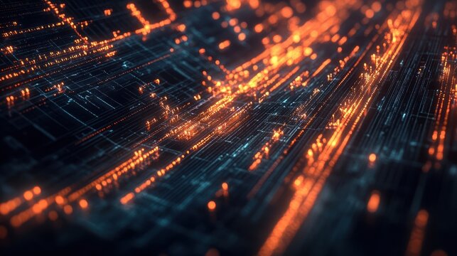 a creative digital network intertwined with elements of coding background