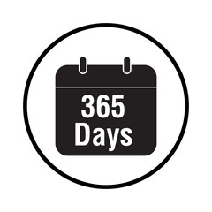 365 days calendar icon vector eps