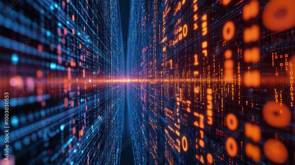 Poster abstract binary code