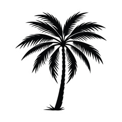Obraz premium Palm Tree Silhouette Vector Illustration