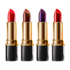 Obraz premium set of lipsticks isolated on transparent background remove png, clipping path