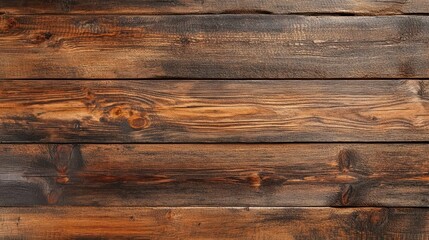 Obraz premium rustic wooden table surface with rich warm tones and prominent grain patterns capturing the authentic texture of weathered planks from above