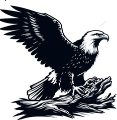 Create a Bird silhouette vector style with a white background