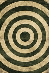 Swirling green and beige retro pattern creating a dynamic focal point on a textured surface