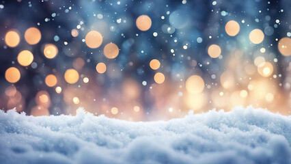 Naklejka premium christmas background with snow