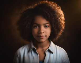 Studio Portrait of Confident Teenager Girl