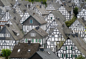 Historisches Stadtzentrum Alter Flecken in Freudenberg, Nordrhein-Westfalen, Deutschland