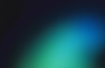 Fototapeta premium Dark color gradient background, green blue lights on black backdrop, grainy texture effect, webpage header design