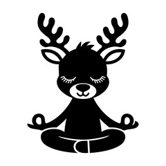 Reindeer Doing Yoga