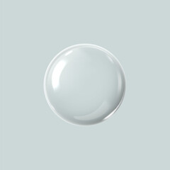 Smooth glass 3d ball vector illustration for modern design