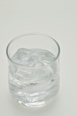 Glass of water with Ice cubes