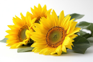 Fototapeta premium sunflower on white background