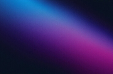 Fototapeta premium Purple black blue dark glowing grainy gradient background, grainy texture effect, poster header banner design copy space