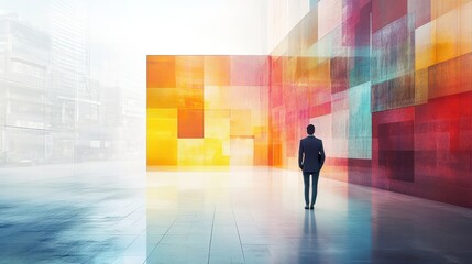 Business plan presentation with a vision for the future and strategic goals, copy space for stock photo with minimal concept, No logo, No Trademark, No text