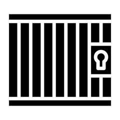 Prison Glyph Icon Design