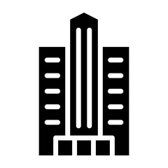 Skyscraper Glyph Icon Design