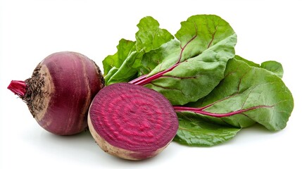 Fresh Beets with Leaves Generative AI