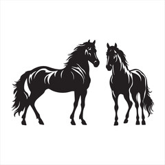 silhouette of a horse