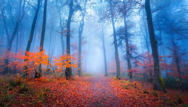 Fototapeta fog in the forest