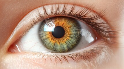Fototapeta premium Eye with laser vision correction, detailed view.